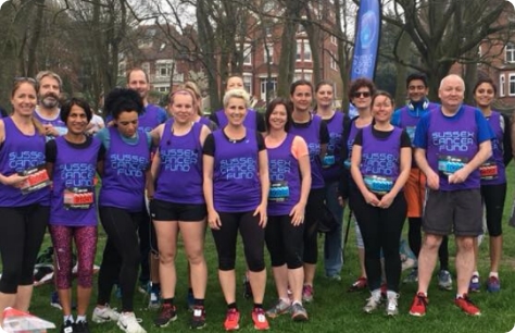 A group of charity runners